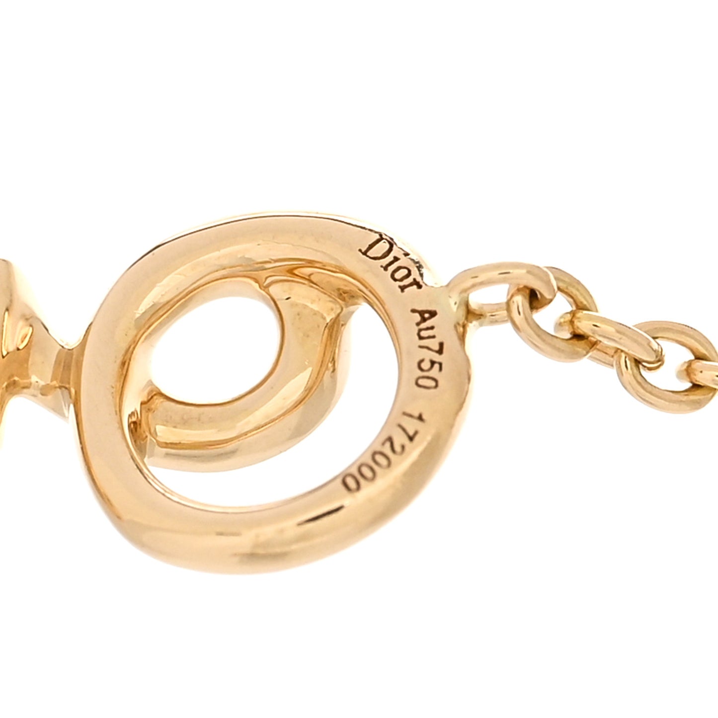 18K Yellow Gold Diamond Oui Bracelet