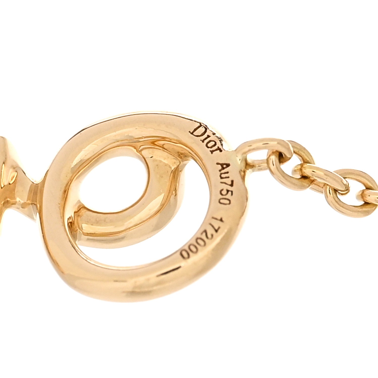 Christian Dior 18K Yellow Gold Diamond Oui Bracelet 3 of 3