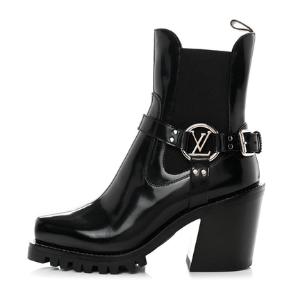 Louis Vuitton Patent Limitless Ankle Boots 37 Black 2 of 11