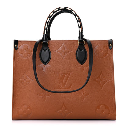 Louis Vuitton Empreinte Monogram Giant Wild At Heart Onthego MM Caramel 1 of 8