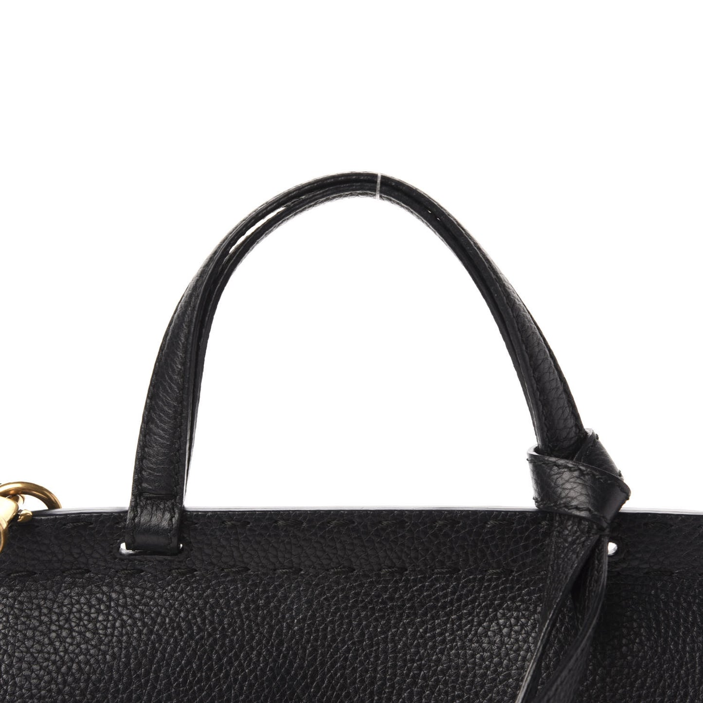 Calfskin Mini GG Marmont Top Handle Bag Black