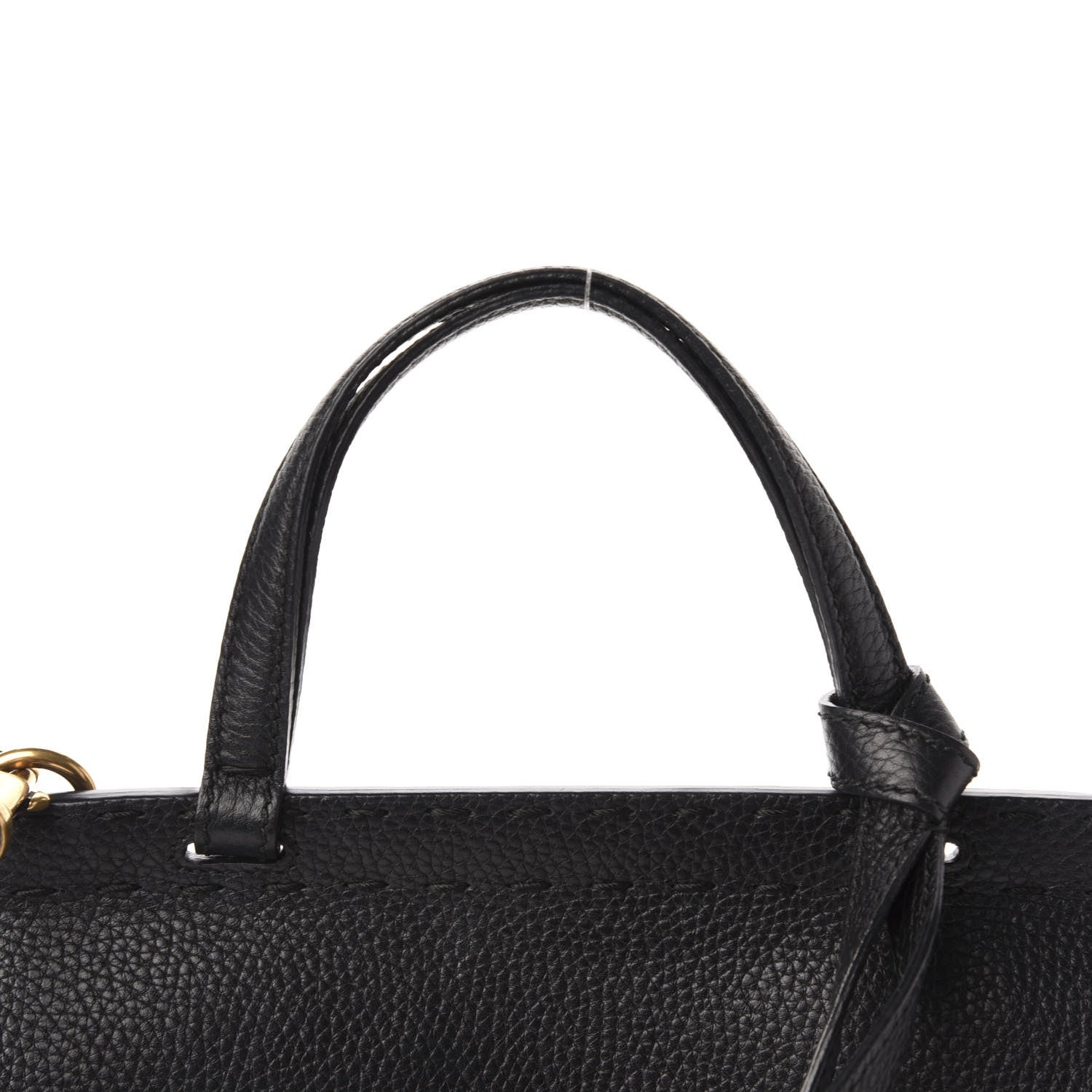 Gucci Calfskin Mini GG Marmont Top Handle Bag Black 13 of 15