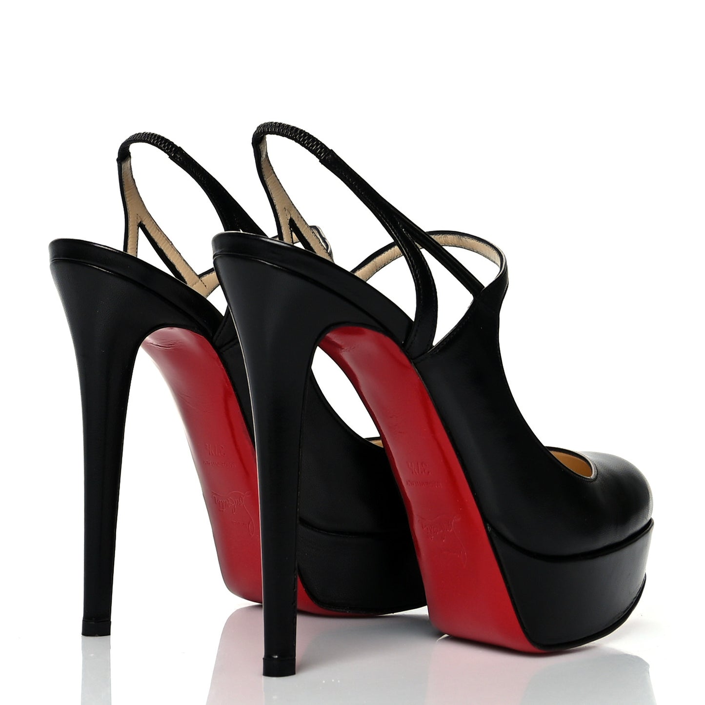 Mary Jane Slingbacks Pumps 37.5 Black