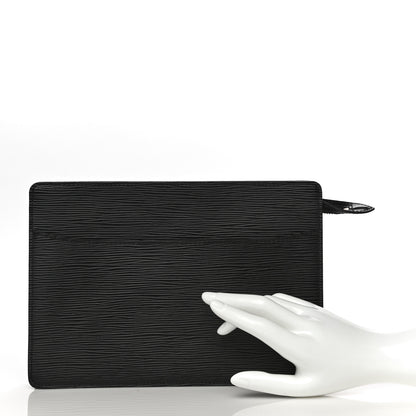 Louis Vuitton Epi Pochette Homme Clutch Black 2 of 14