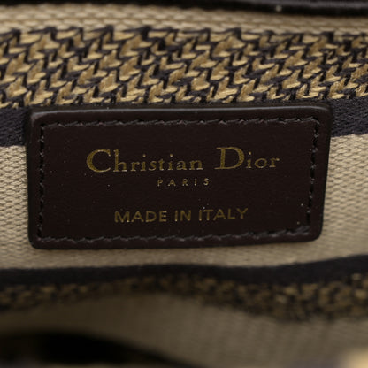 Christian Dior Canvas Medium Mizza Embroidered Lady D-Lite Beige Multicolor 6 of 13