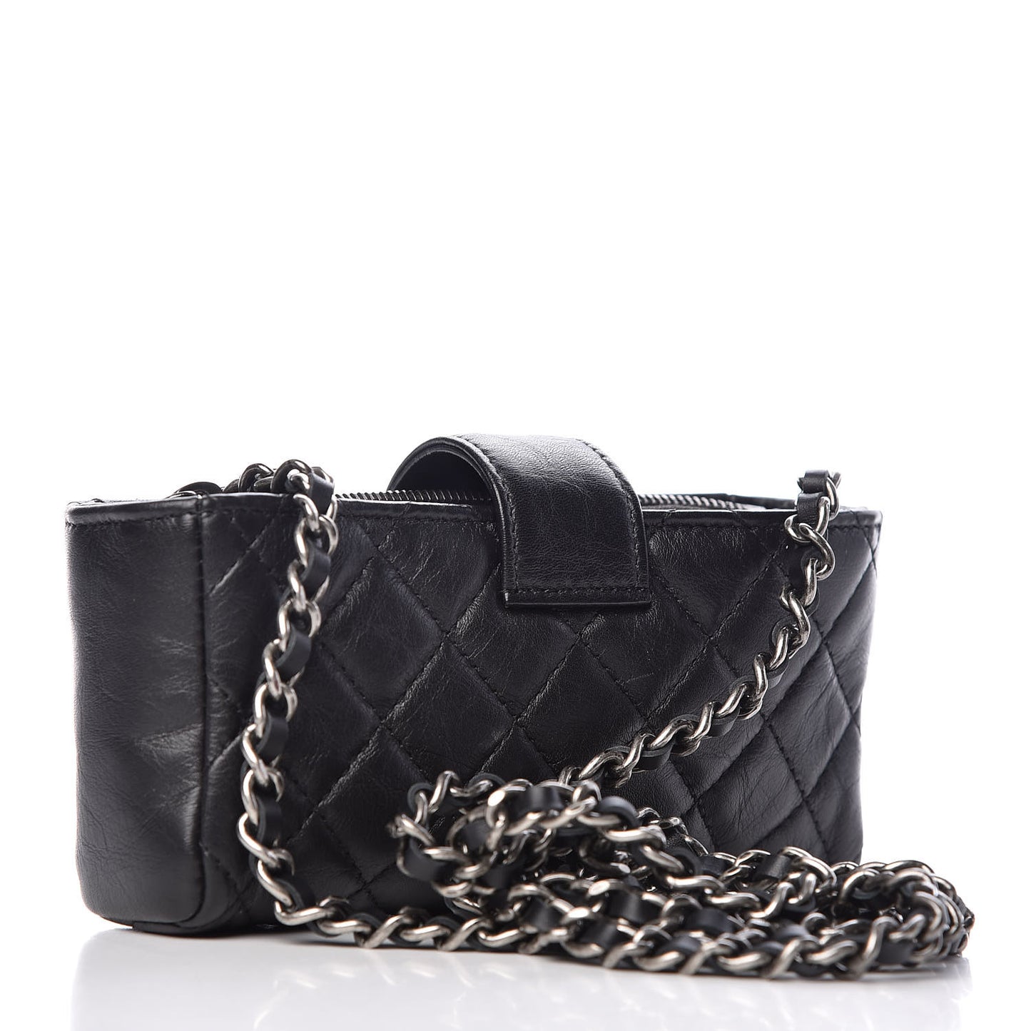 Aged Calfskin Lucky Charms 2.55 Reissue Mini Clutch With Chain Black