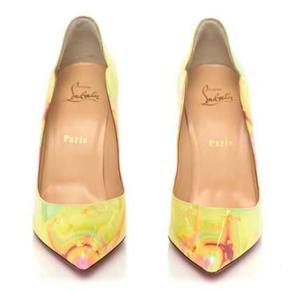 Christian Louboutin Patent Loubi Marble Hot Chick 100 Pumps 39 Multicolor 2 of 9