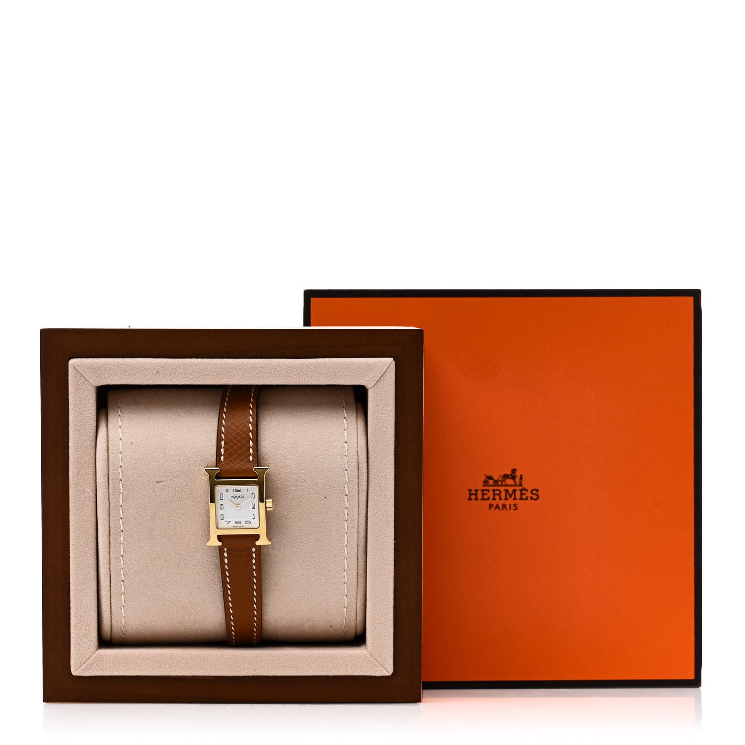 Hermes Stainless Steel Epsom 17.2mm Heure H Hour Quartz Watch Gold 5 of 5