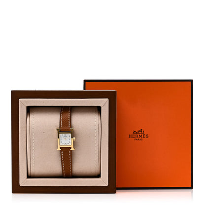 Hermes Stainless Steel Epsom 17.2mm Heure H Hour Quartz Watch Gold 5 of 5