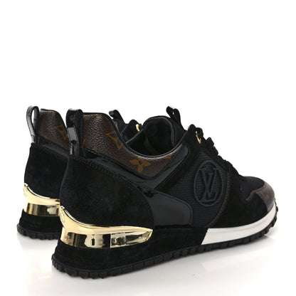 Louis Vuitton Suede Monogram Run Away Sneakers 38.5 Black 4 of 10