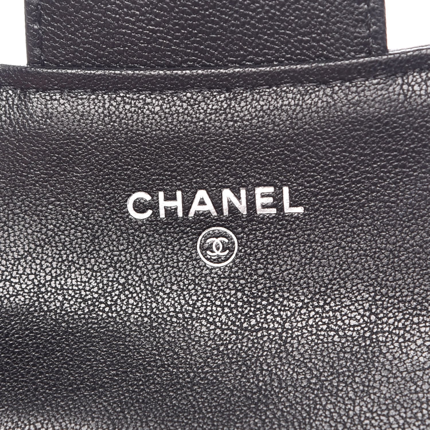 Chanel Sheepskin Chevron Quilted Reissue Card Holder Wallet So Black 6 of 9