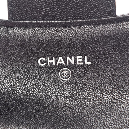 Chanel Sheepskin Chevron Quilted Reissue Card Holder Wallet So Black 6 of 9