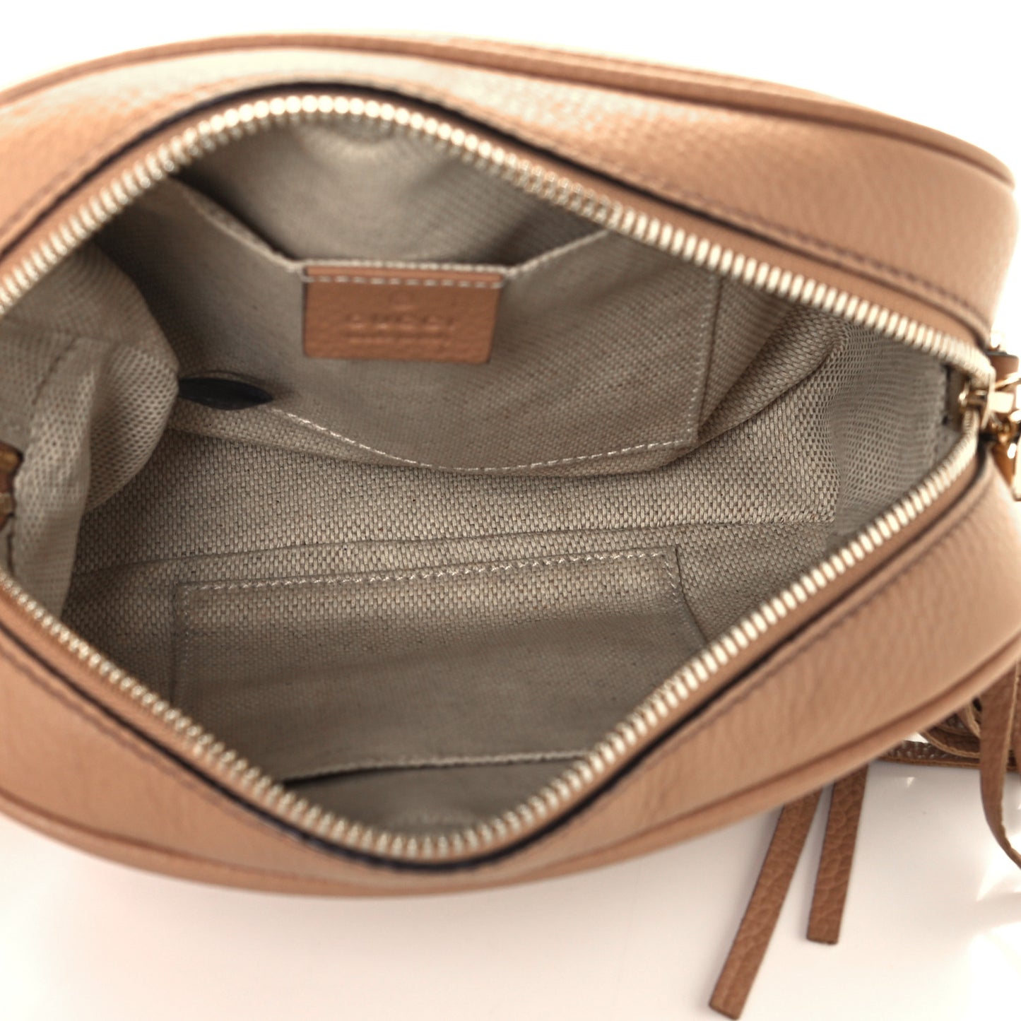 Pebbled Calfskin Small Soho Disco Bag Camelia