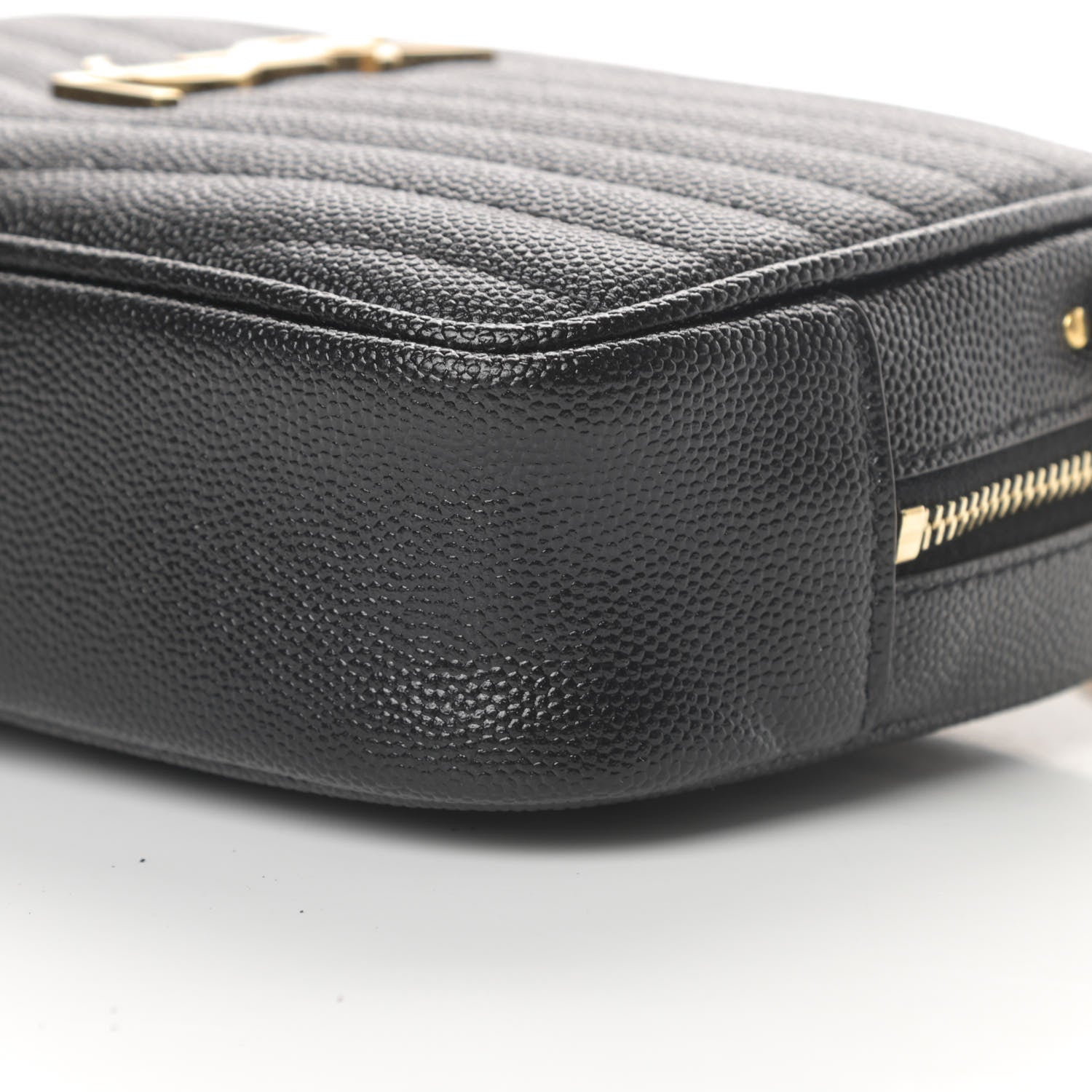 Saint Laurent Grain De Poudre Matelasse Monogram Mini Lou Camera Bag Black 10 of 11