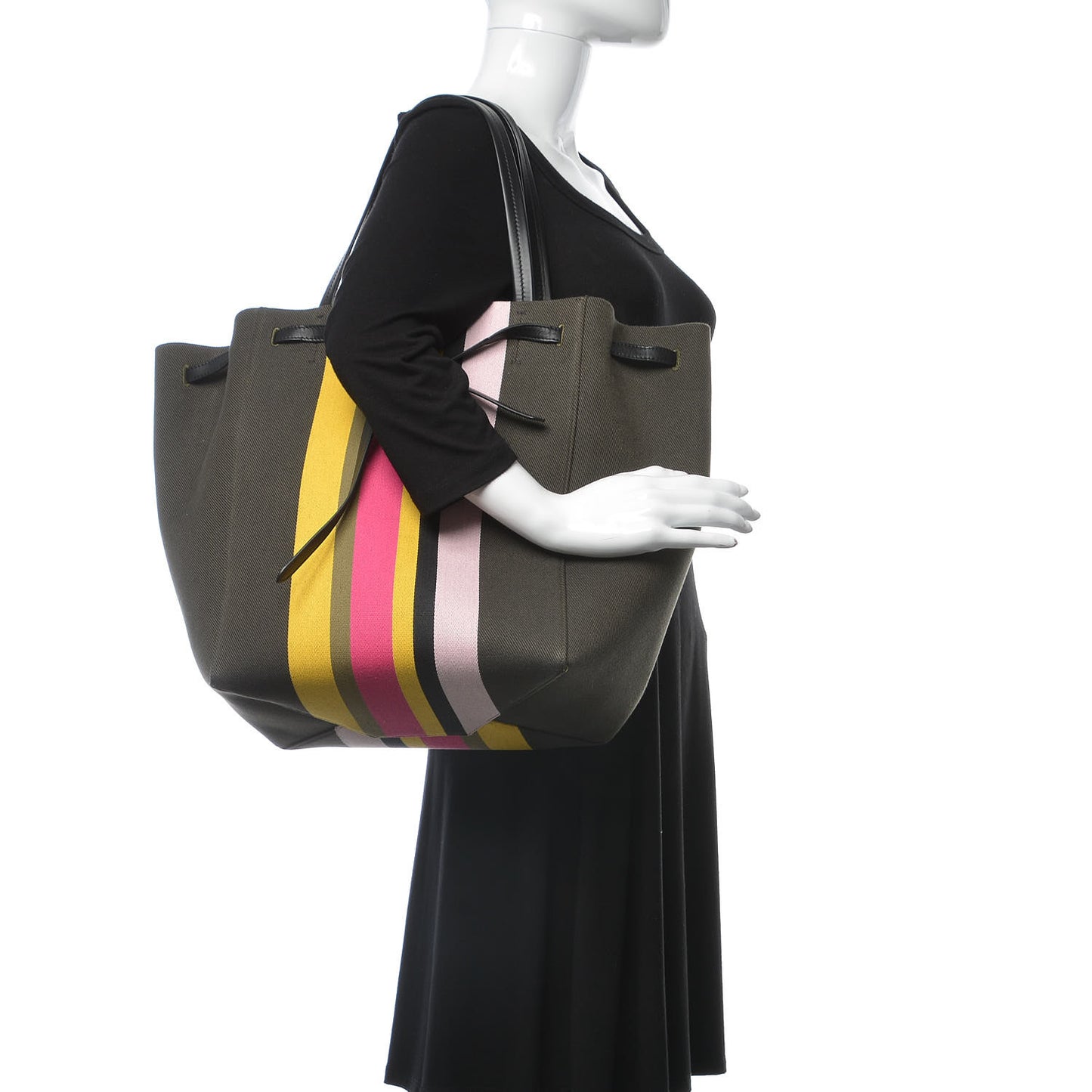 Textile Striped Medium Belt Cabas Phantom Multicolor