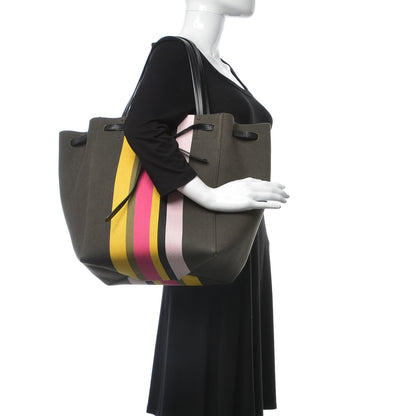 Celine Textile Striped Medium Belt Cabas Phantom Multicolor 2 of 12