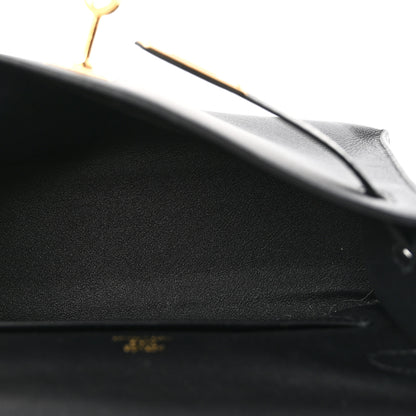 Hermes Swift Kelly Pochette Clutch Black 5 of 7