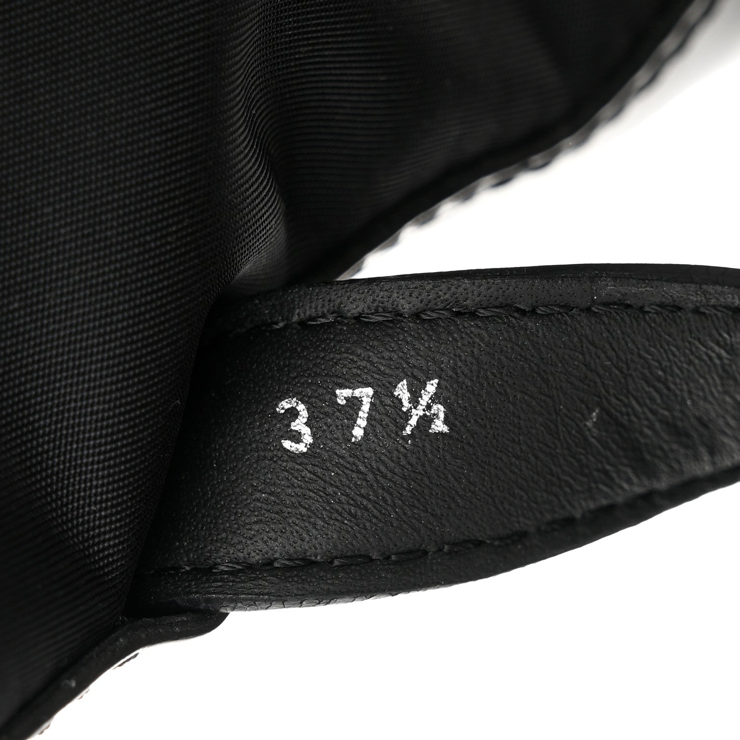 Prada Spazzolato Rois Nylon Metal Triangle Logo Monolith Pouch Pocket 55mm Boots 37.5 Black 8 of 9
