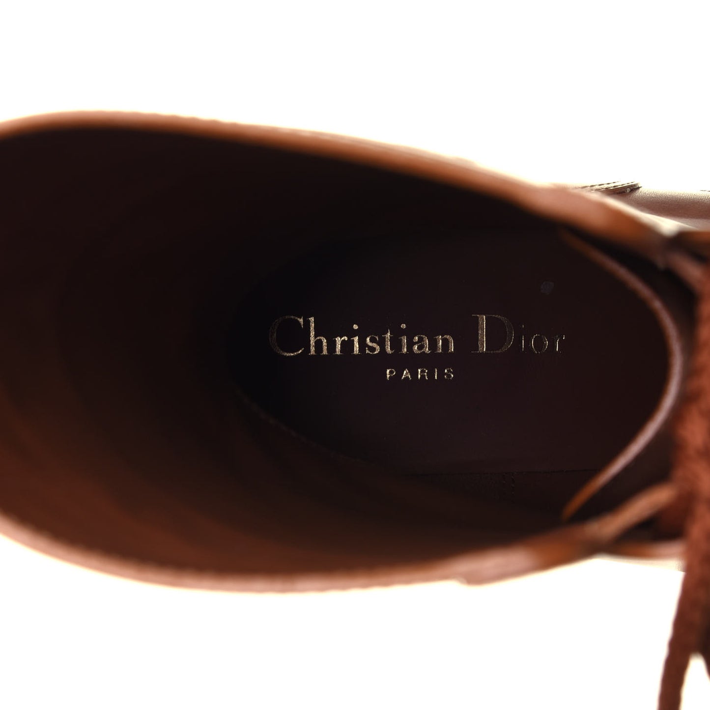 Calfskin Dior Quest 35mm Hiking Boots 38.5 Golden Saddle