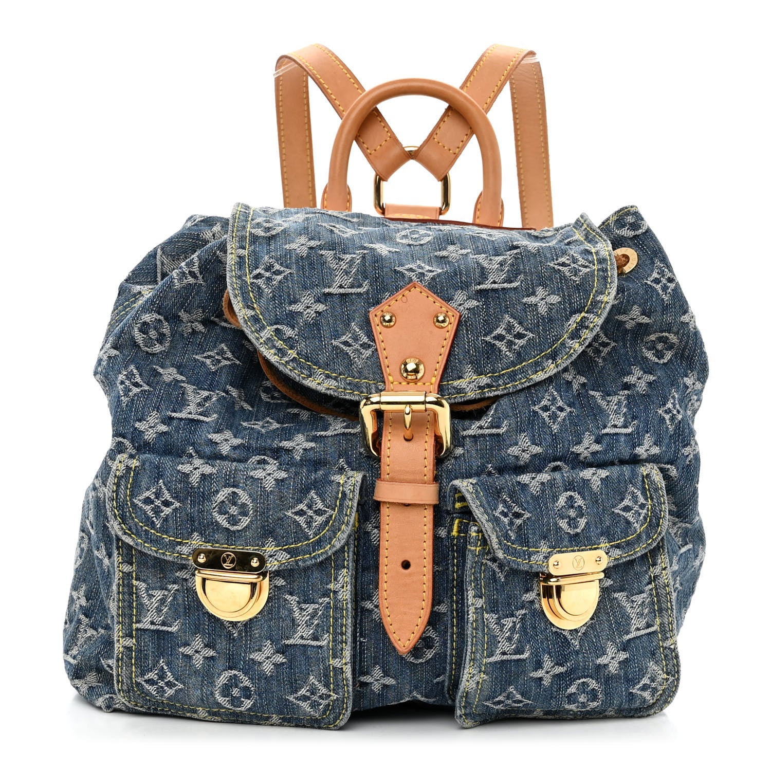 Louis Vuitton Denim Sac a Dos Backpack GM Blue 1 of 11