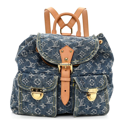 Louis Vuitton Denim Sac a Dos Backpack GM Blue 1 of 11