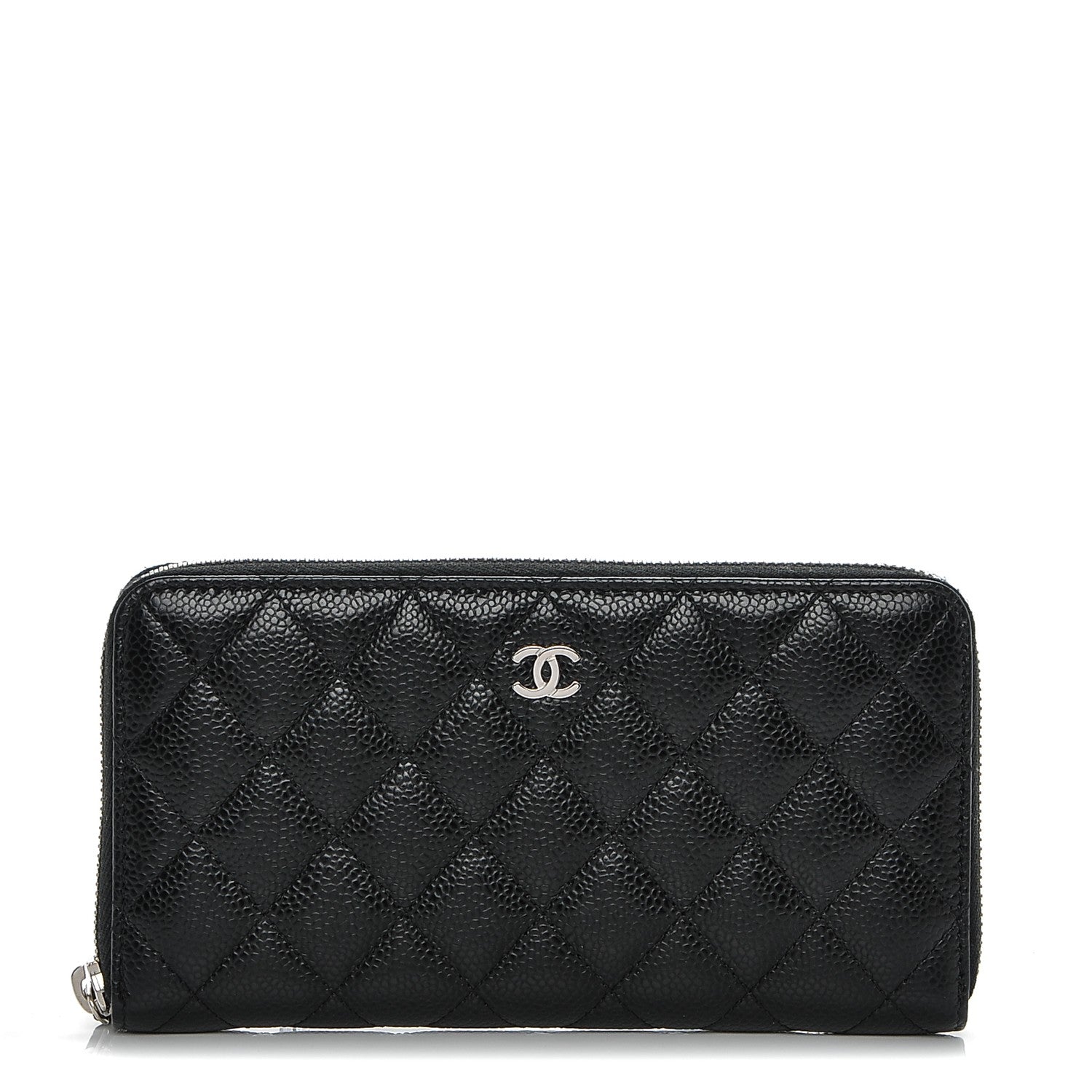 Chanel Caviar Quilted Large Gusset Zip Around Wallet Black 1 of 8