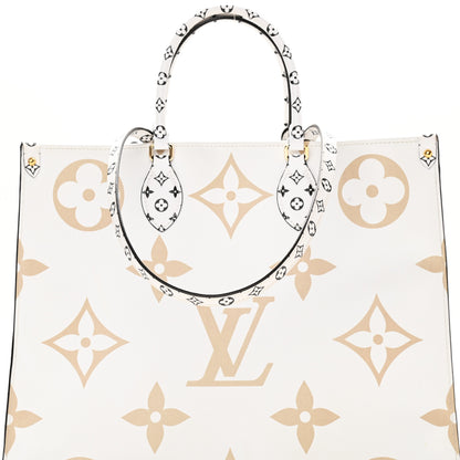 Louis Vuitton Monogram Giant Onthego GM Kaki Beige 8 of 10