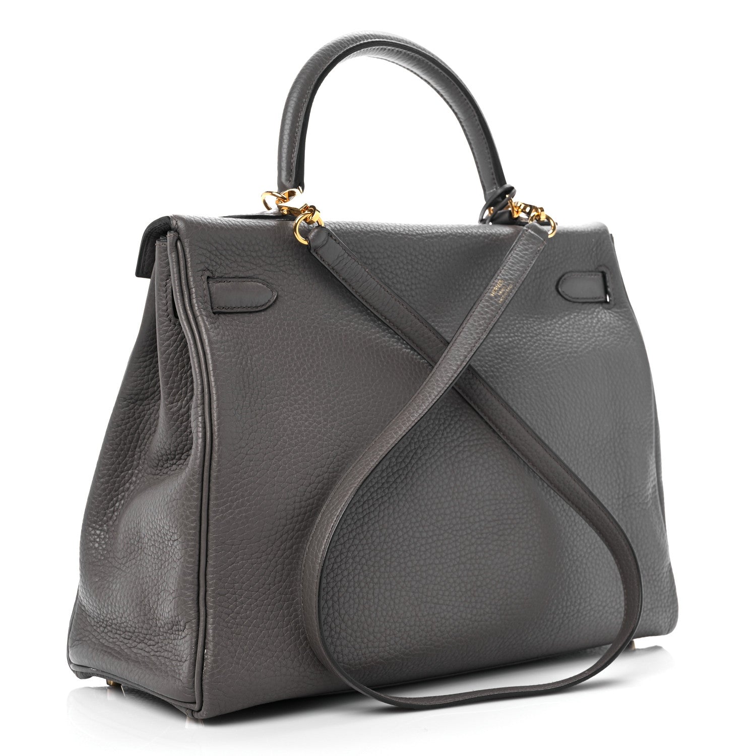 Hermes Taurillon Clemence Kelly Retourne 35 Etain 3 of 12