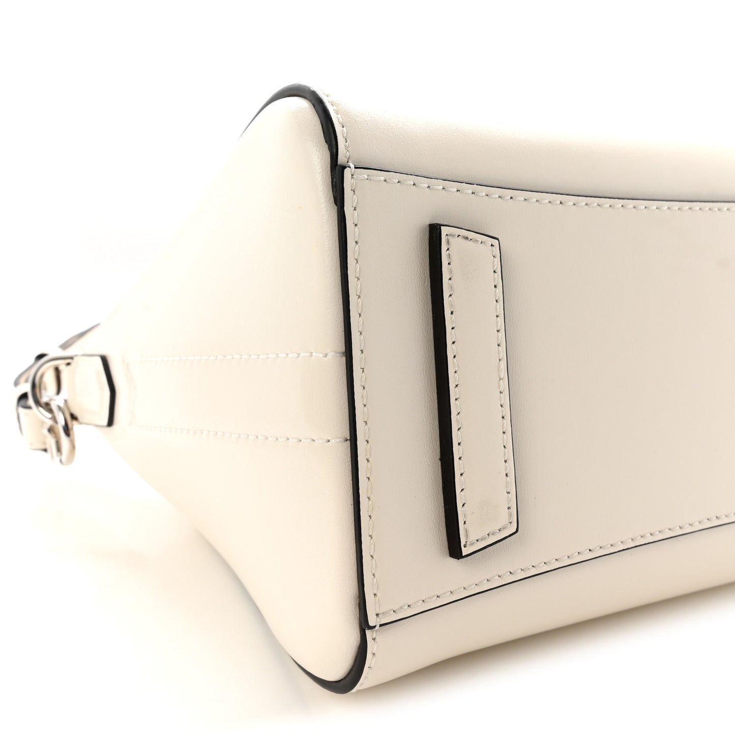 Shiny Lord Calfskin Mini Antigona Ivory