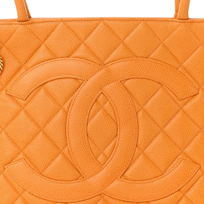 Chanel Caviar Quilted Medallion Tote Yellow 8 of 11
