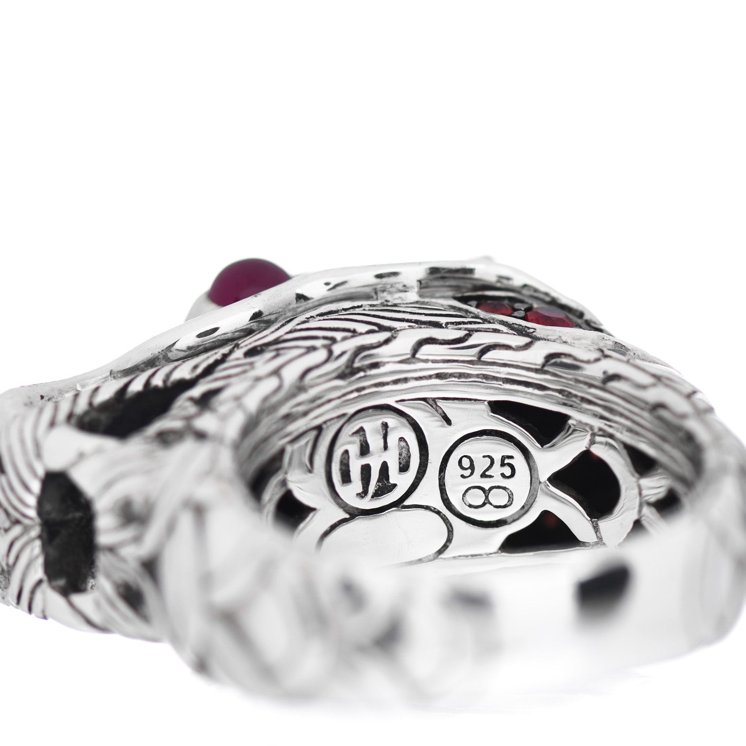 John Hardy Sterling Silver Ruby Naga Dragon Ring 52 6 6 of 6