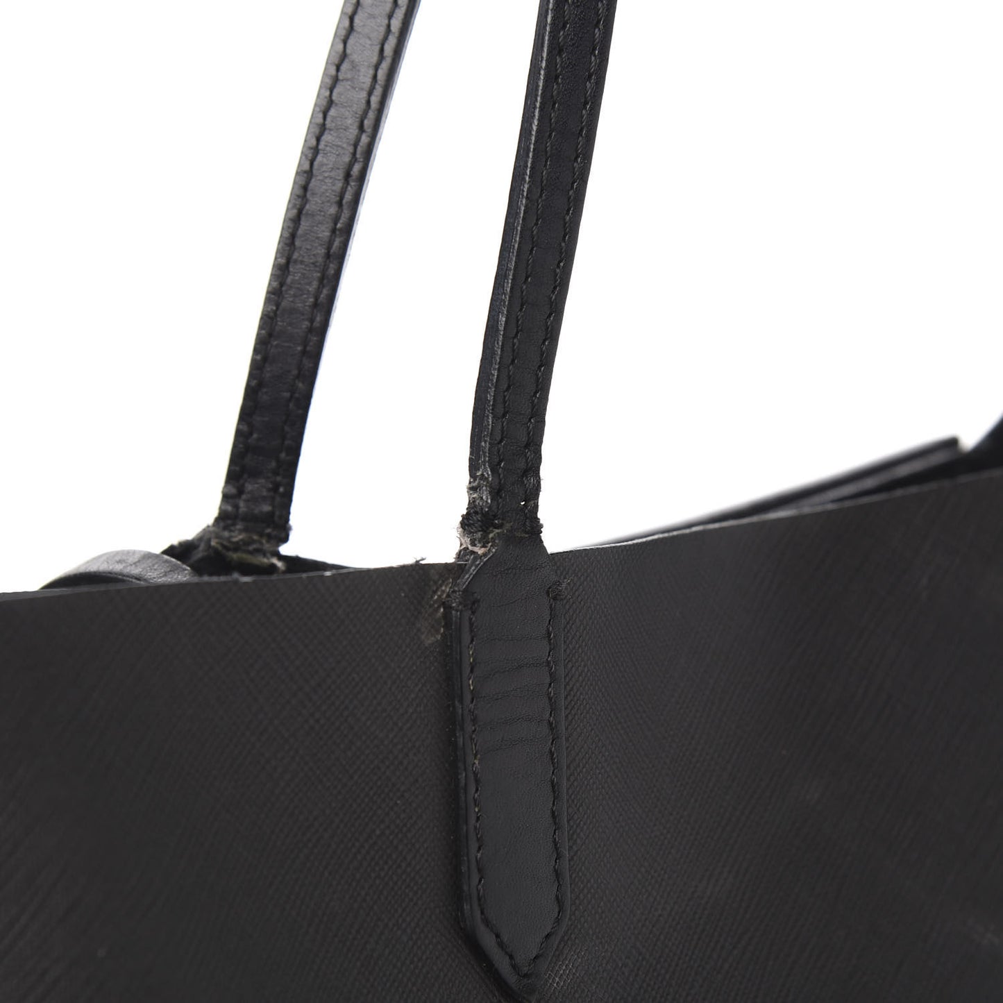 Textured Coated Canvas Rottweiler Pint Large Antigona Tote Black