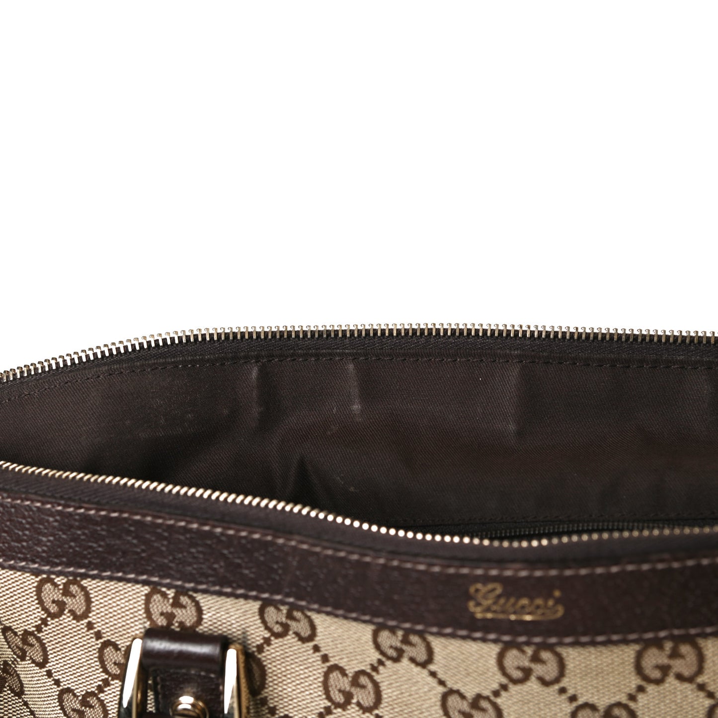 Monogram Medium Abbey Tote Dark Brown