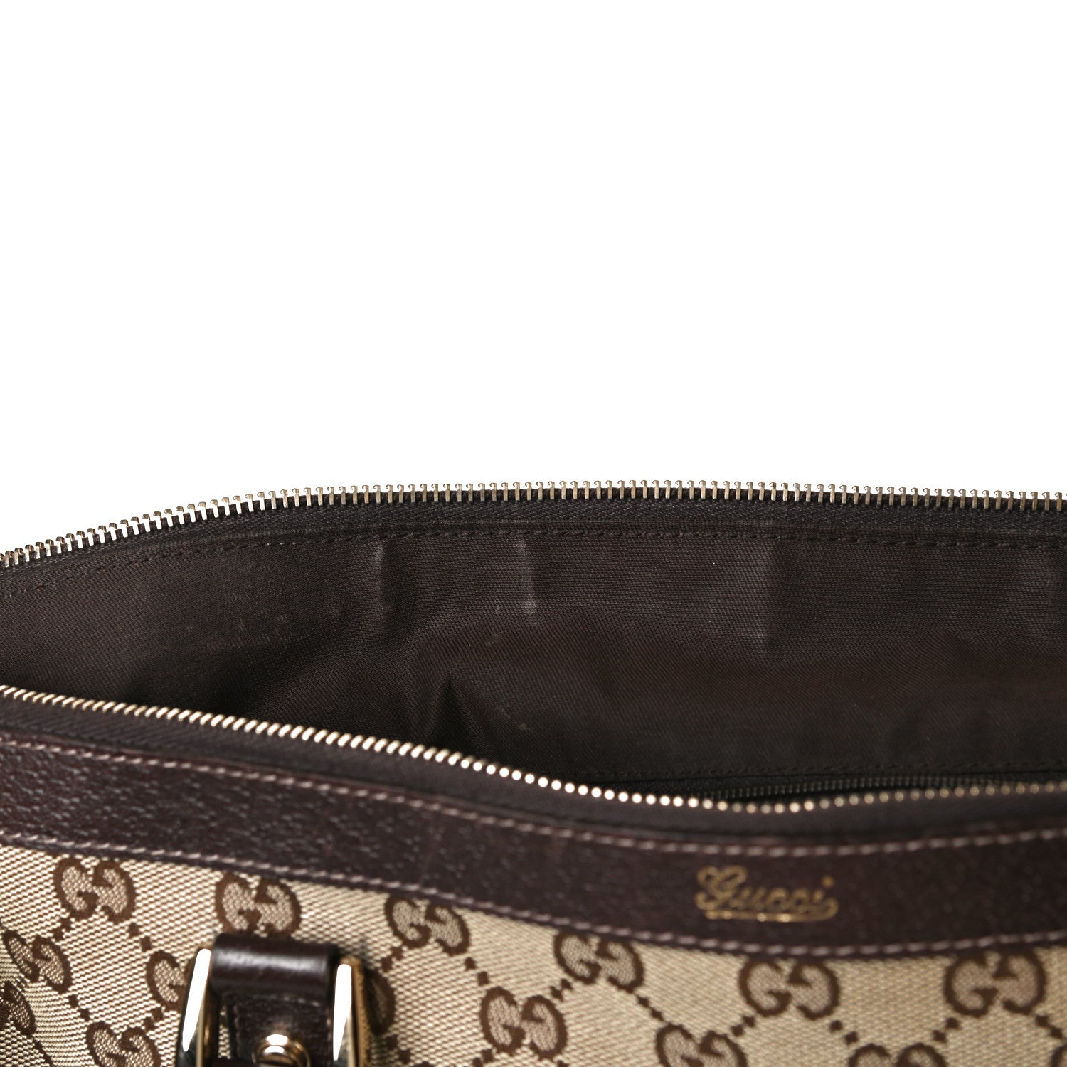 Gucci Monogram Medium Abbey Tote Dark Brown 8 of 11