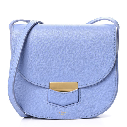 Celine Grained Calfskin Small Trotteur Porcelain 1 of 9