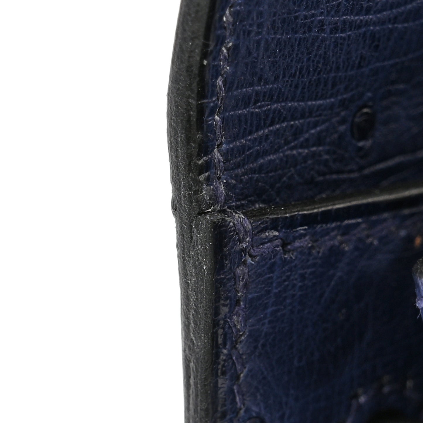 Ostrich Kelly Sellier 25 Bleu Iris