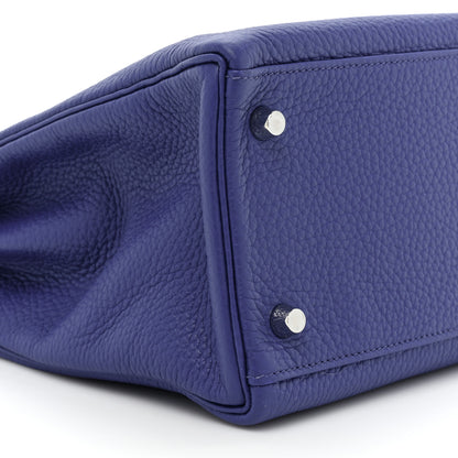 Hermes Taurillon Clemence Kelly Retourne 32 Bleu Electrique 8 of 9
