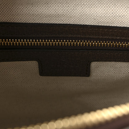 Gucci GG Supreme Monogram Textured Calfskin Web Super Mini Ophidia Shoulder Bag Beige Ebony New Acero 6 of 9