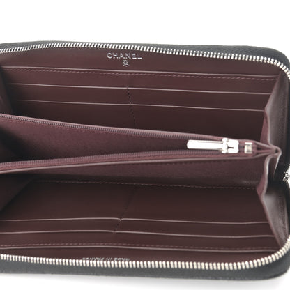 Chanel Caviar Quilted Large Gusset Zip Around Wallet Black 5 of 10