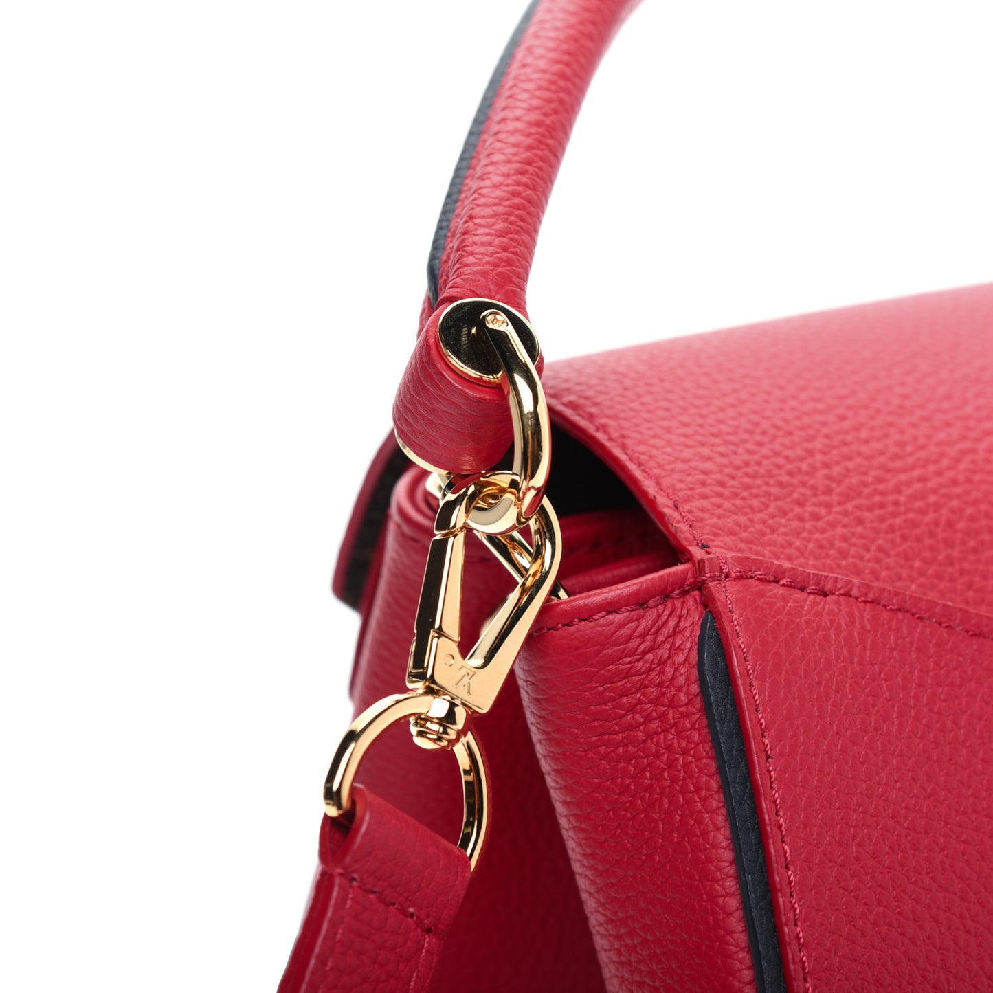 Grained Calfskin Monogram Double V Rubis