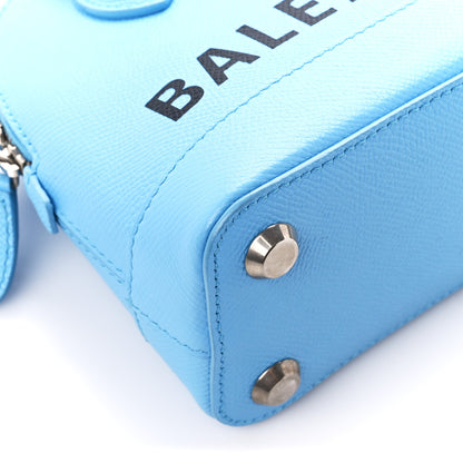 Balenciaga Signature Grained Calfskin Logo XXS Ville Top Handle Bag Baby Blue Black 9 of 10