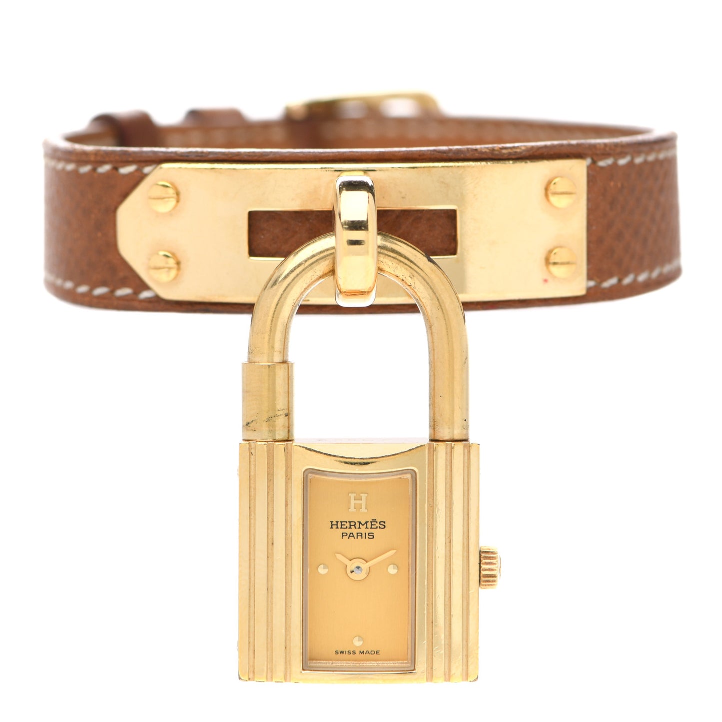 Stainless Steel Courchevel 20mm Kelly Cadena Quartz Watch Gold