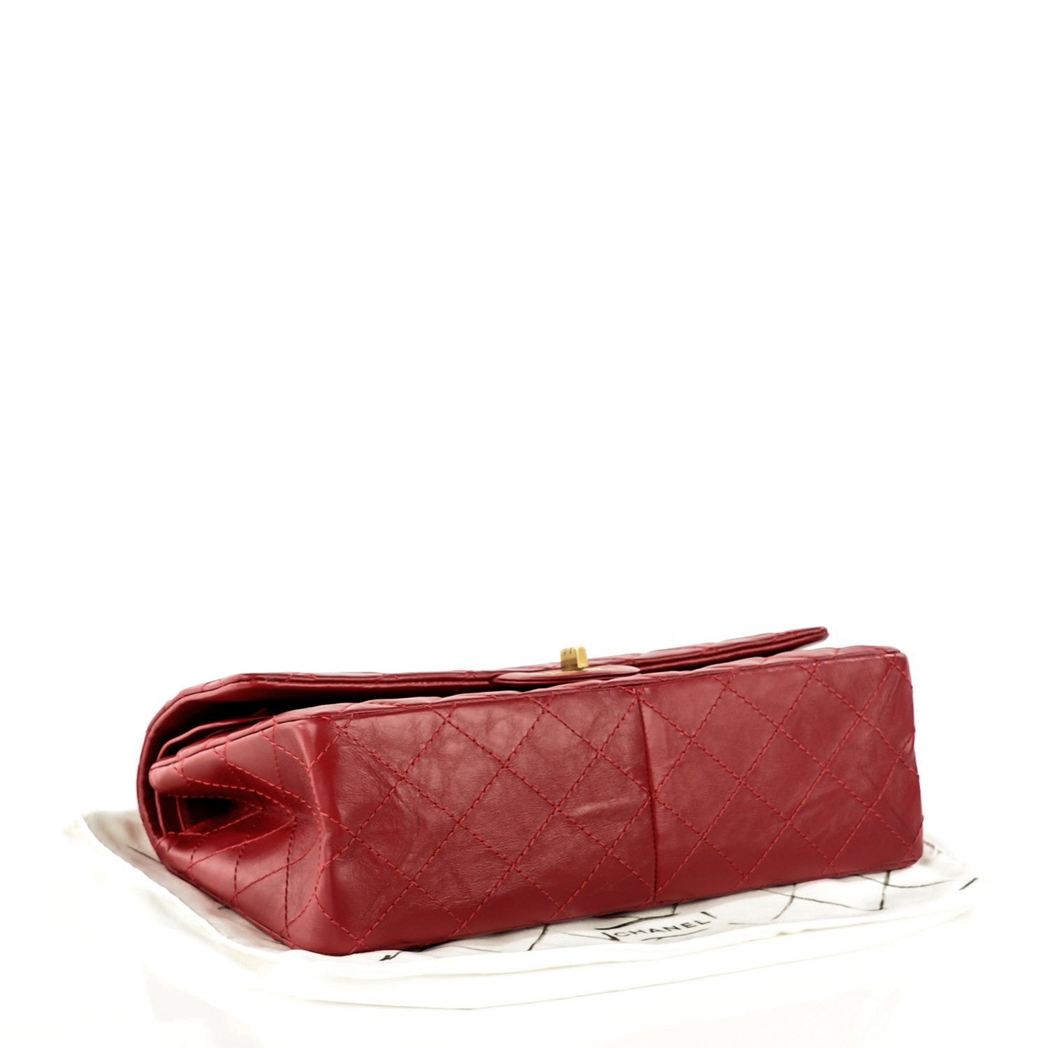 Chanel Aged Calfskin Quilted 2.55 Reissue 226 Flap Red 4 of 7
