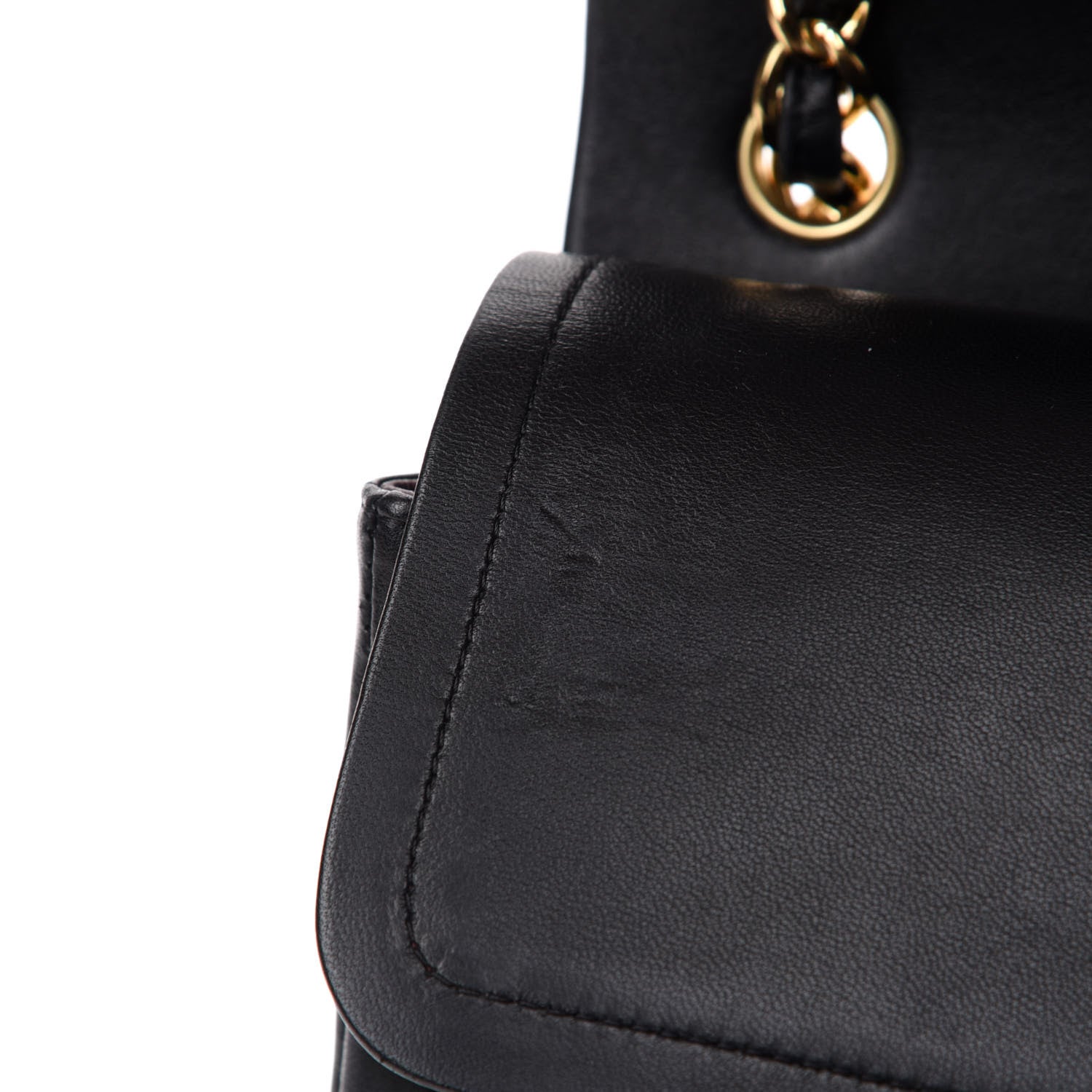 Chanel Lambskin Quilted Jumbo Double Flap Black 10 of 15