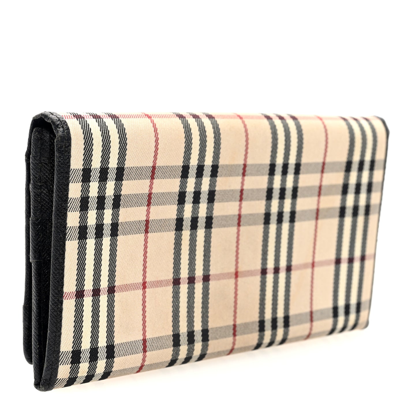 House Check Continental Wallet Black