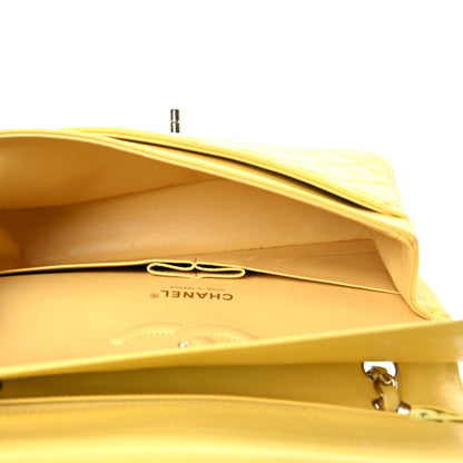 Chanel Caviar Quilted Medium Double Flap Yellow 11 of 20