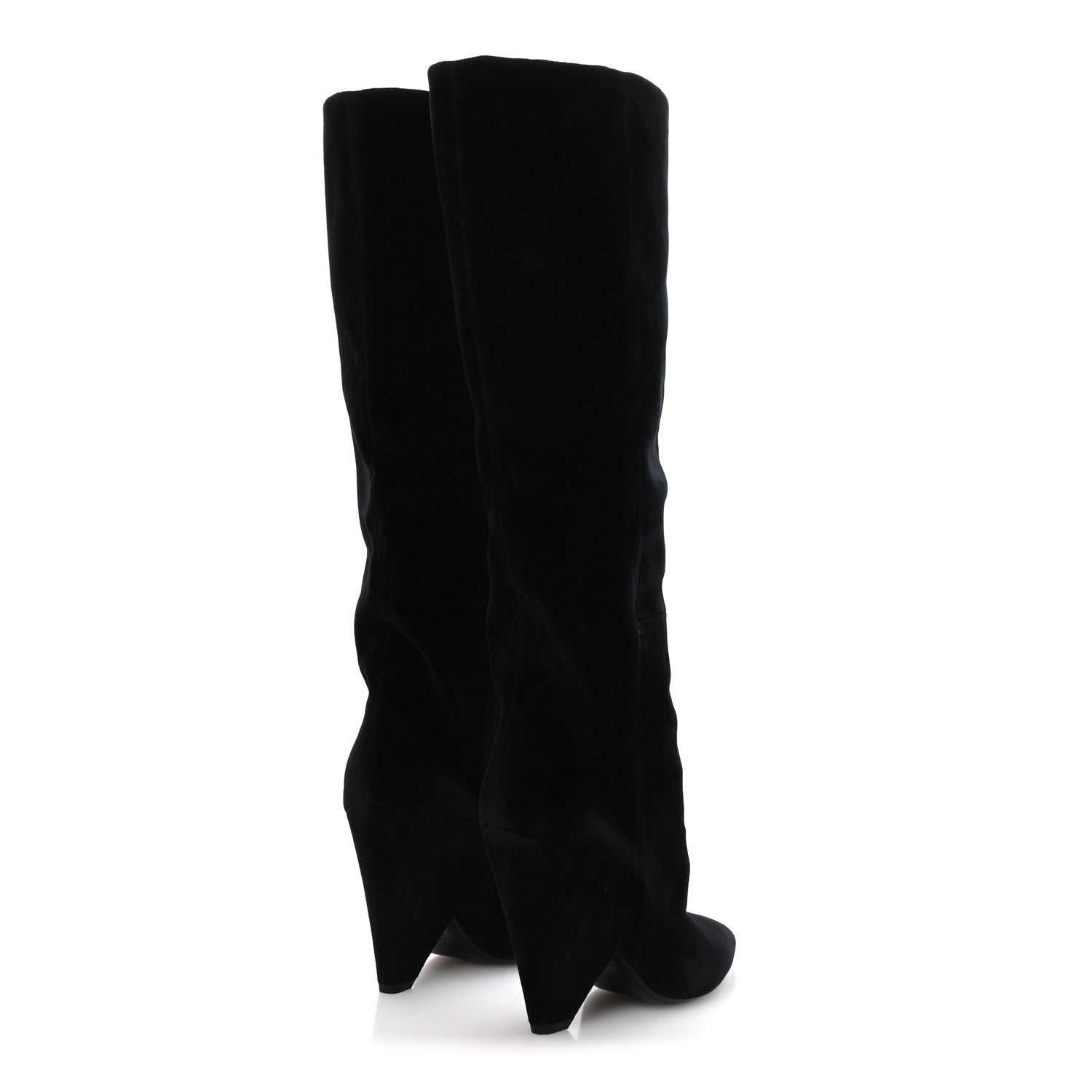 Saint Laurent Velvet Niki 105 Thigh High Boots 37.5 Black 5 of 8