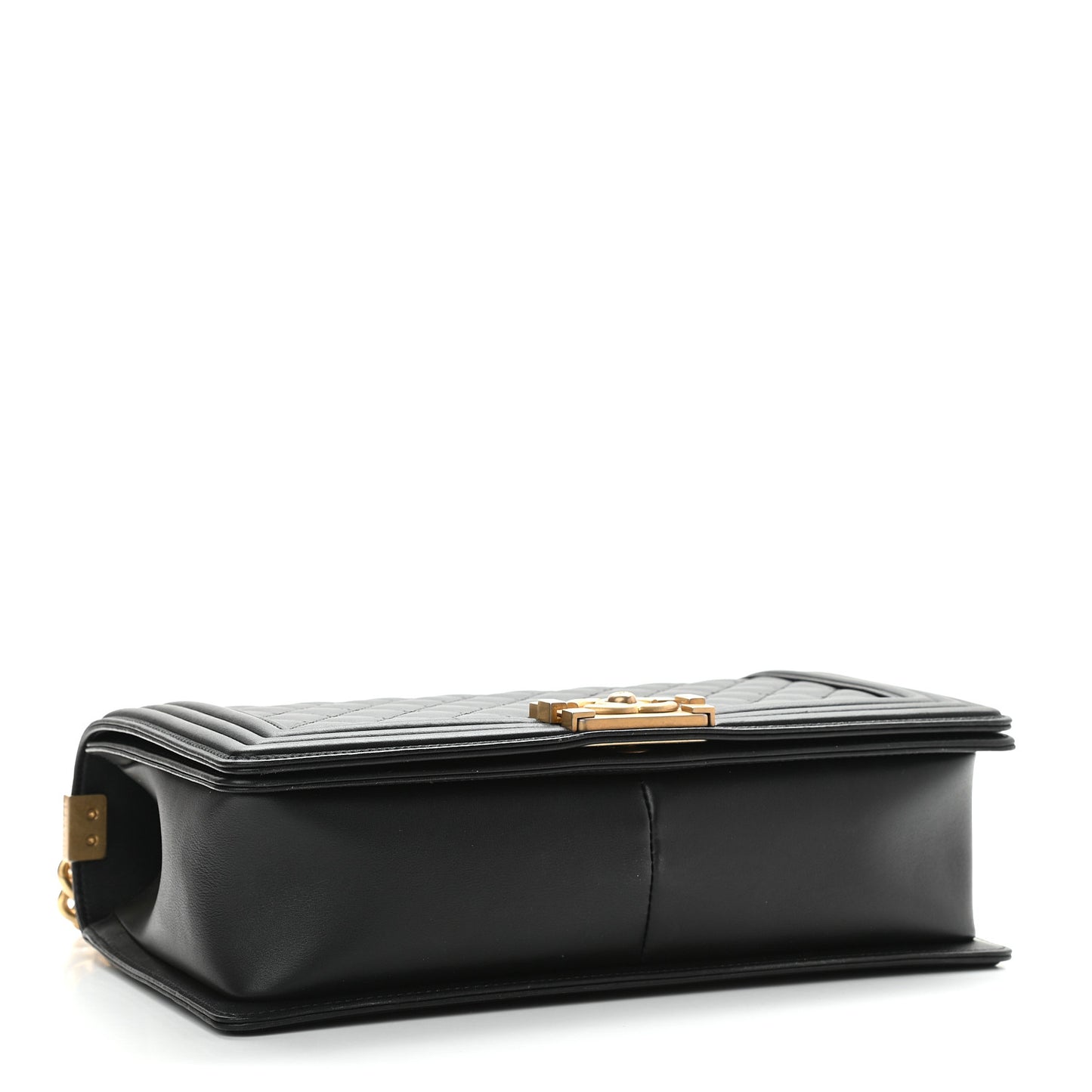 Calfskin Quilted New Medium Boy Flap Black