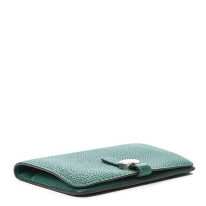 Hermes Togo Dogon Compact Wallet Malachite 4 of 8