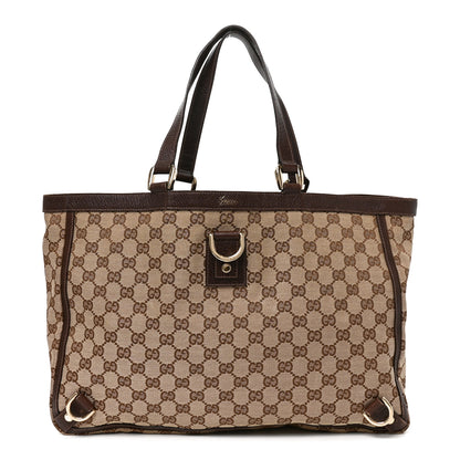 Gucci Monogram Large Abbey Tote Dark Brown 1 of 10
